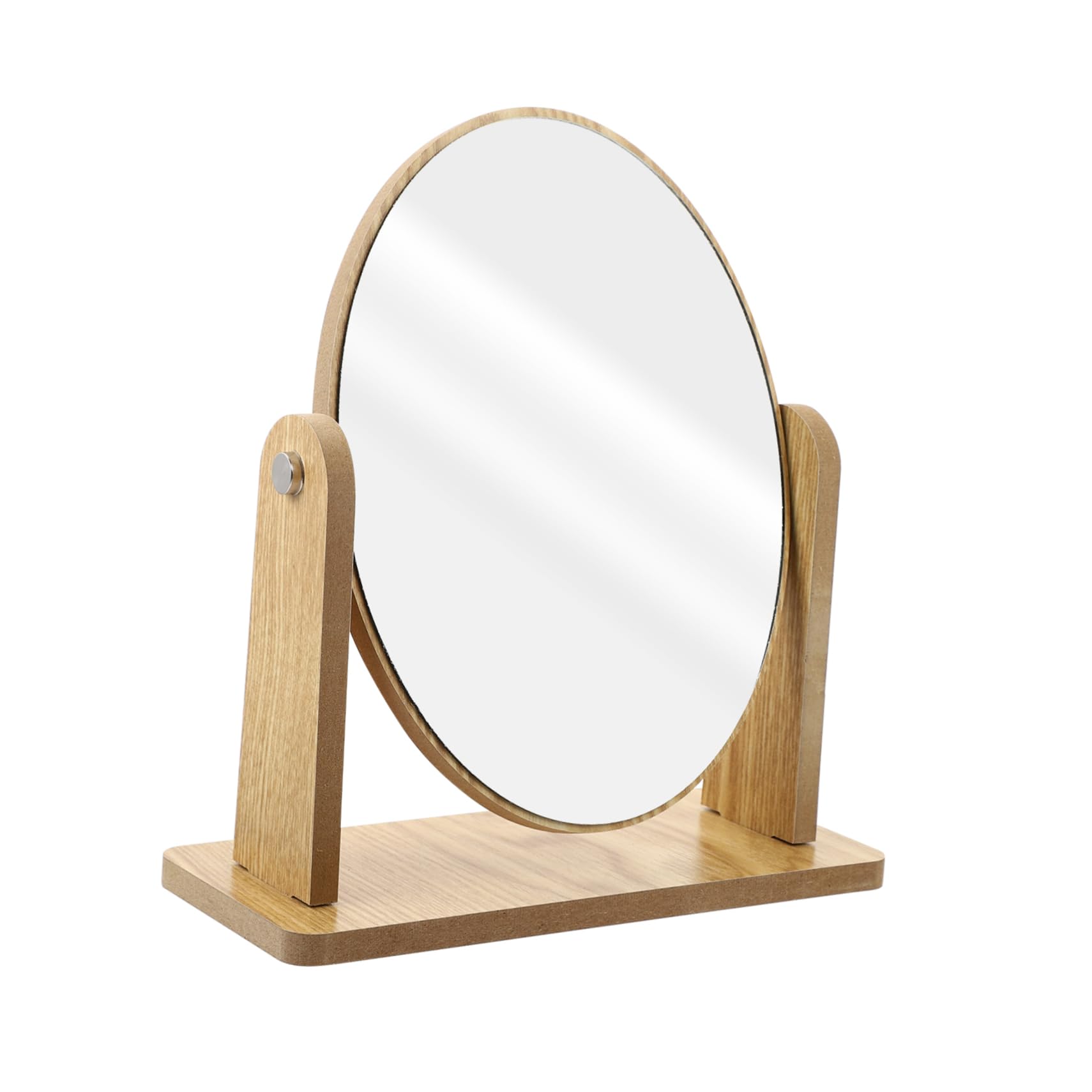 Miroir de maquillage pivotant en bois composite moderne Mikikit pour table