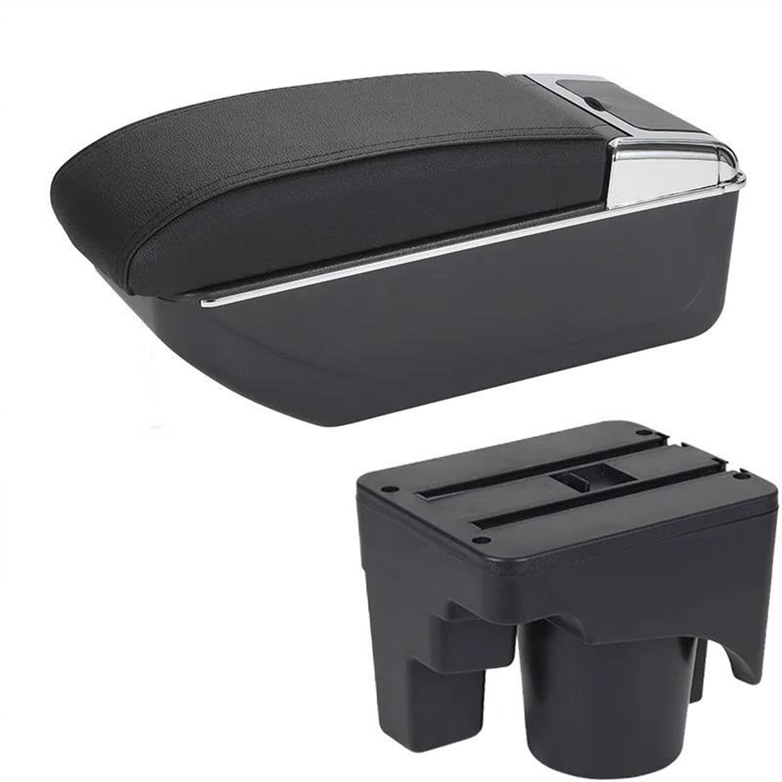 NOHEEU Car Armrest Box Storage For Scirocco For Sagitar For Golf 6 5 Mk6 MK5 For Jetta(B2 Black line 7USB)