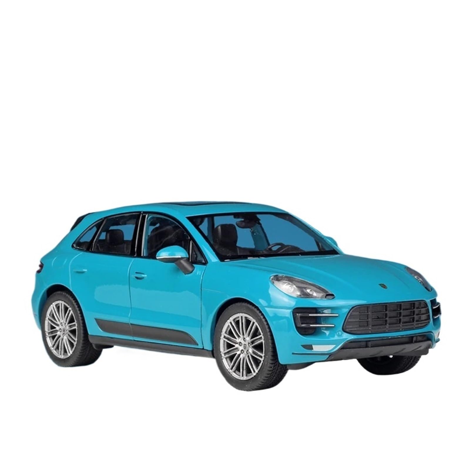 Kolekcjonerskie modele samochodów zabawkowych 1:24 Macan Turbo SUV ze stopu metali, model zabawkowy, wysoka symulacja, kolekcja, prezent dla dzieci (niebieski)