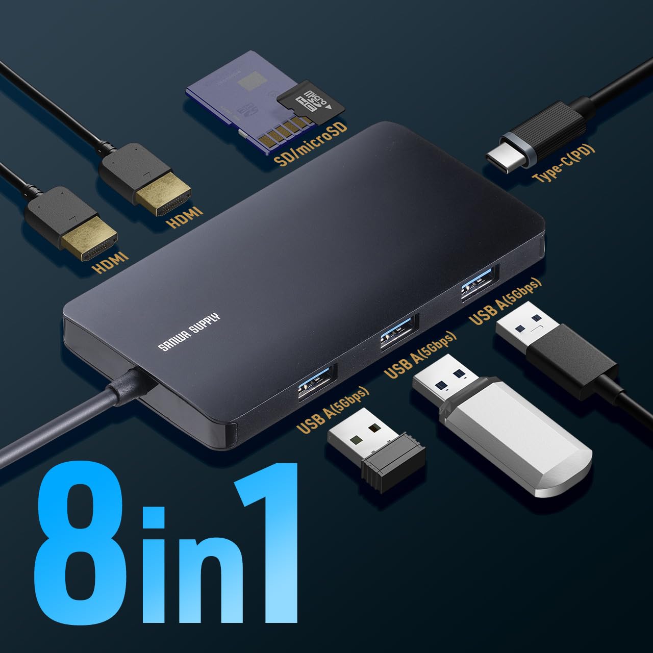 Amazon | イーサプライ ドッキングステーション HDMI2つ 2画面出力対応