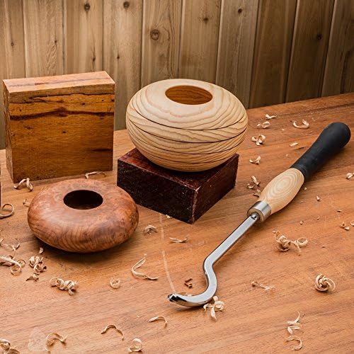 Herramienta para tornear madera con punta de carburo cuello cisne miniatura 2