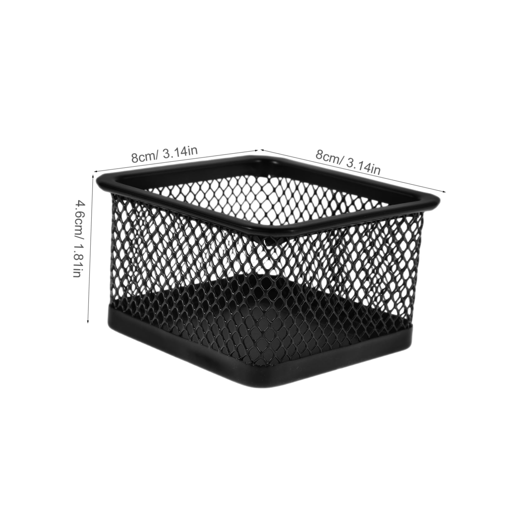 KOMBIUDA Desktop Paper Holder Paper Clip Organizer for Desk 4pcs Square Mesh Craft Storage Boxes