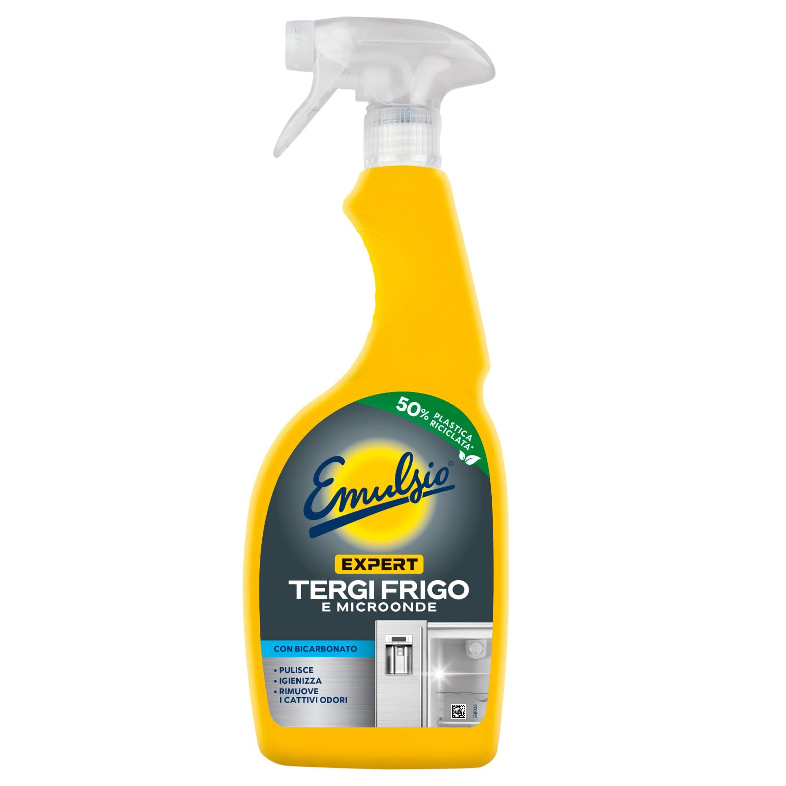 Emulsio Expert Tergi Frigo e Microonde Detergente Spray con Bicarbonato Rimuove Sporco e Cattivi Odori Igienizza le Superfici Interne degli Elettrodomestici della Cucina - 3 Flaconi da 600ml