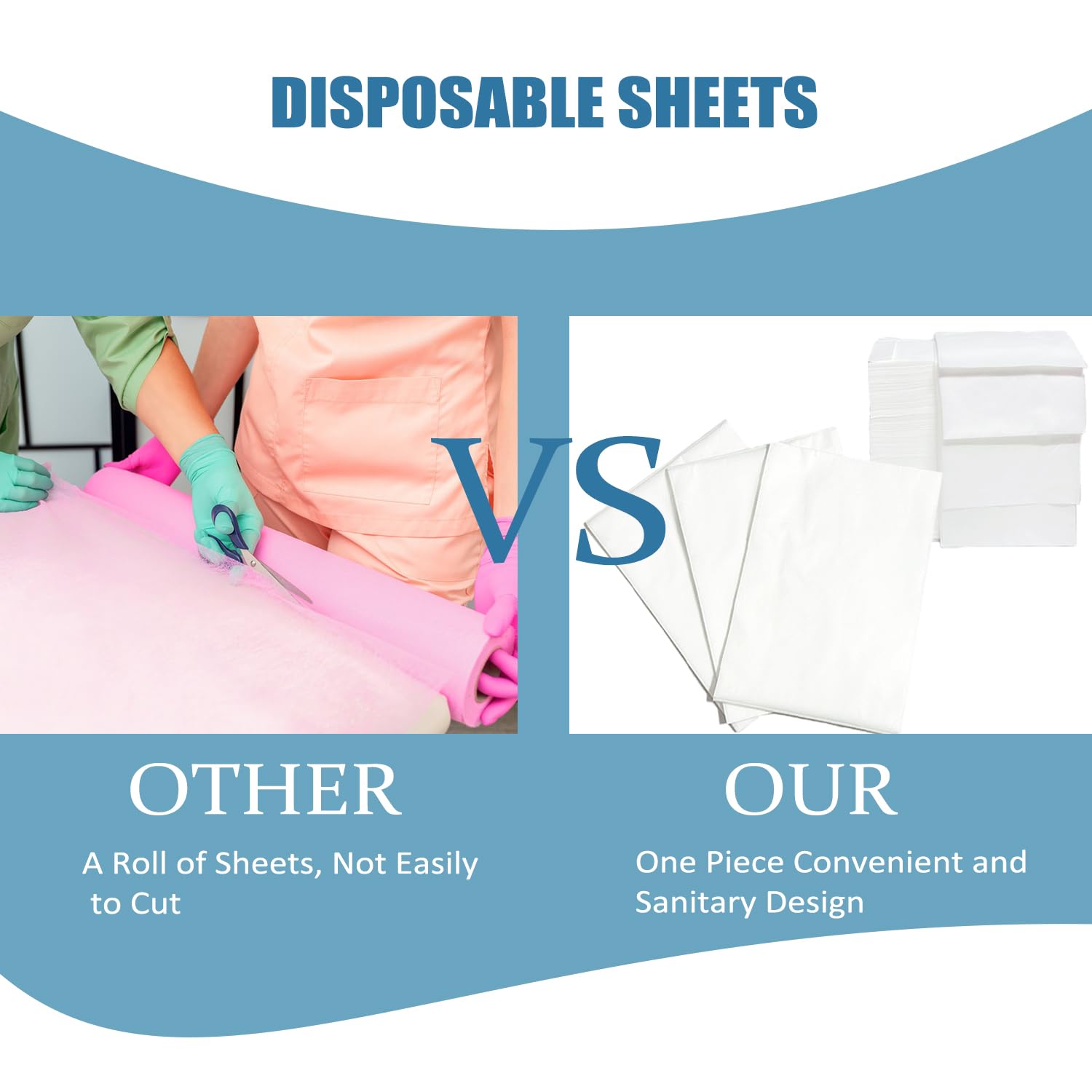 100 sábanas desechables para mesa de masaje de 31 x 71 pulgadas, sábanas desechables de tela no tejida, cubierta de cama de spa, transpirable, resistente al aceite, para viajes, spa, tatuaje, hotel,
