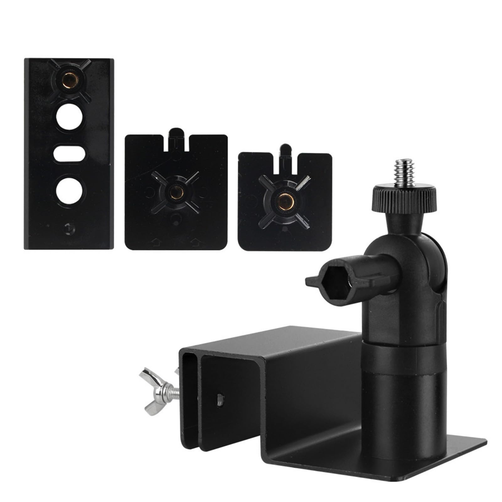 Buxuaaaa Security Camera Mount Bracket with Multiple Angled Rotation Heavy Duty Stainless Steel Base for Solar Cameras Outdoor Solar Camera Mount