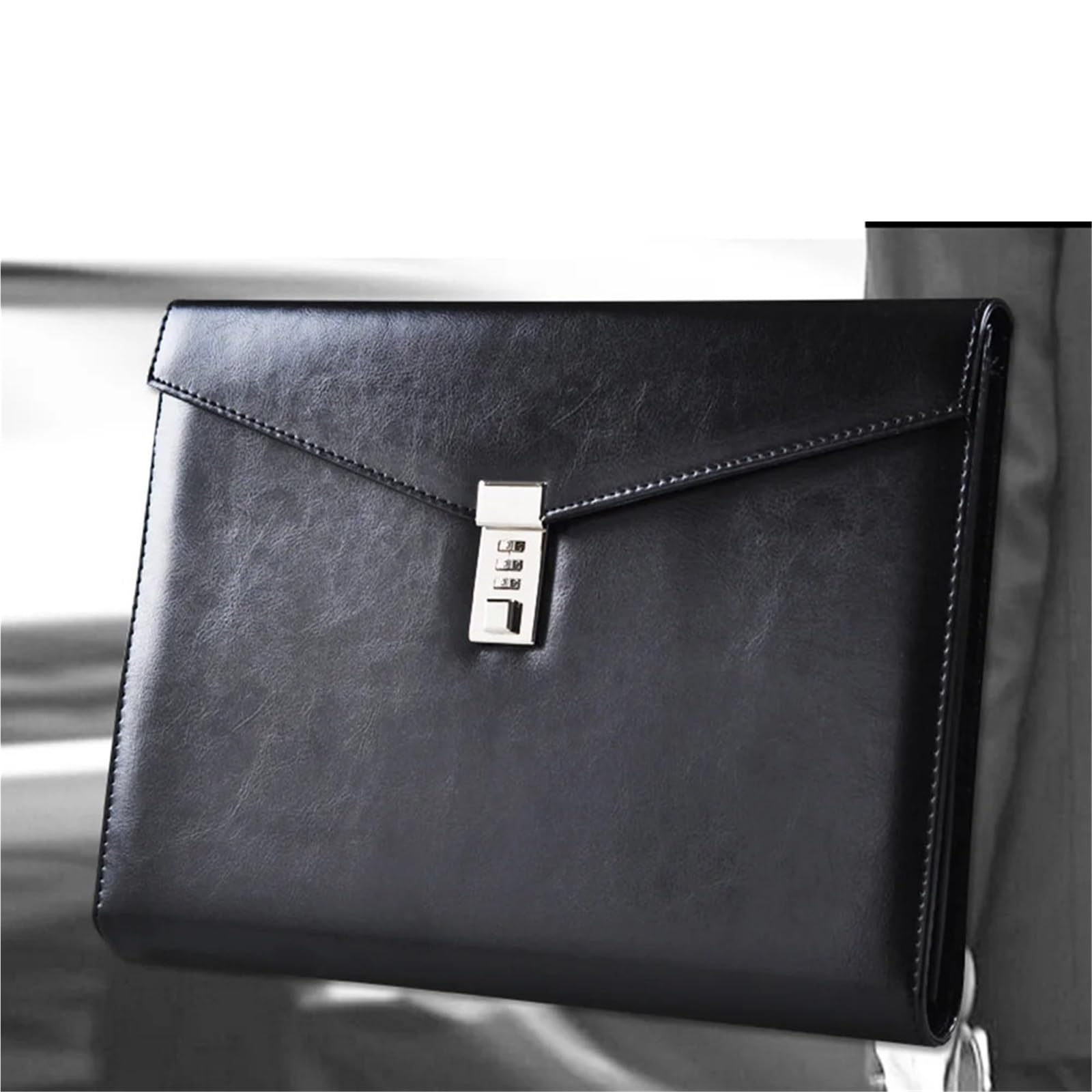 Dokumententasche Aus Leder A4-Dokumentendateiordner mit Schloss Padfolio Fichario Passwort Aktentasche Organzier Executive Cabinet Leder Büromanagertasche