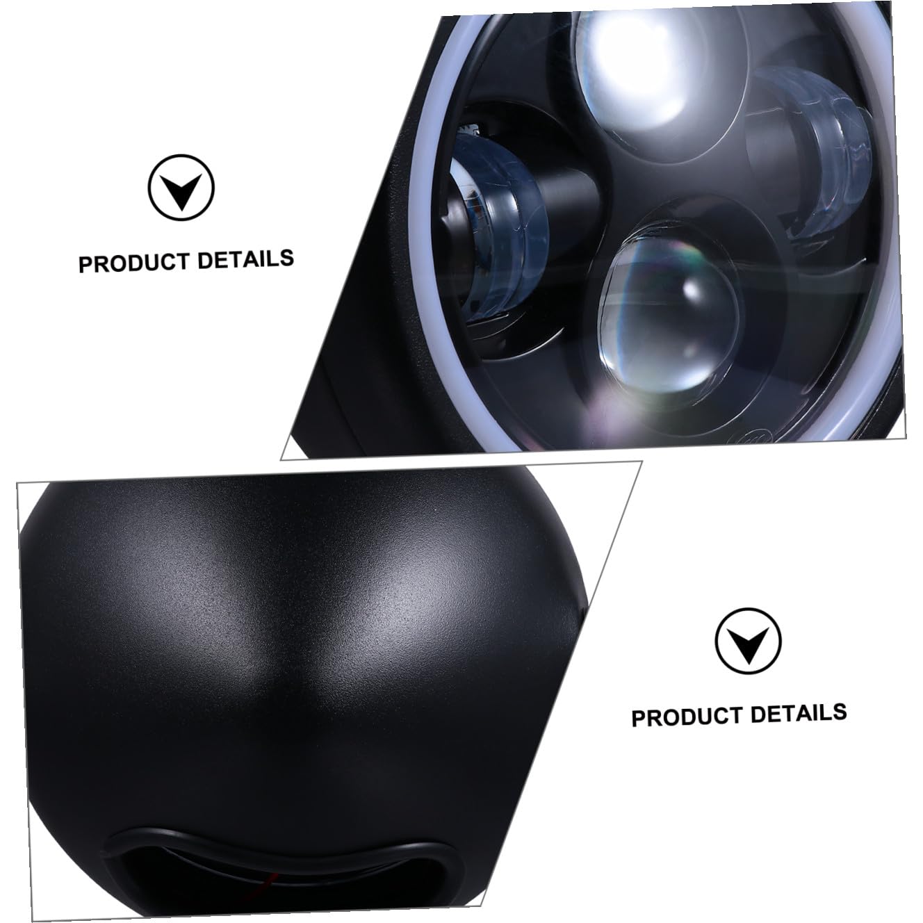 Faro a LED per Motocicletta Retrò, Lampada LED Resistente All’Usura Luce di Guida Notturna, Proiettore per Moto Adatto a Condizioni Meteo Avverse e Guida in Nebbia