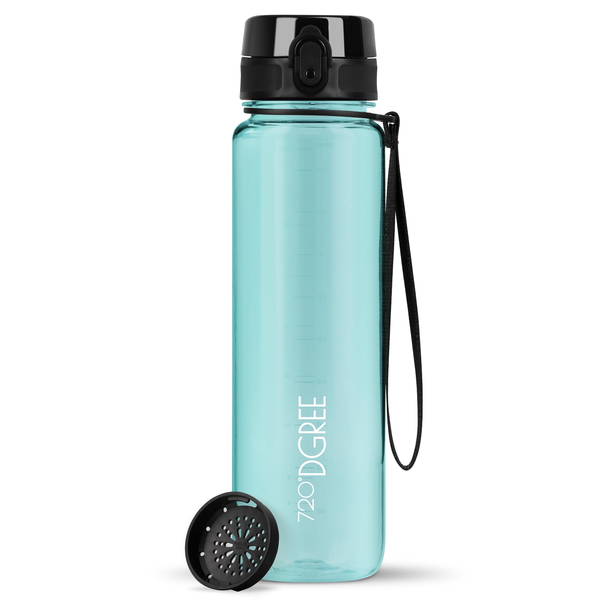 720°DGREE Botella Agua 1 Litro “uberBottle“ - Tamiz-Fruta, softTouch - Sin BPA, Prueba de Fugas, Reutilizable - Cantimplora, Water Bottle ideal para Deporte, Fitness, Gimnasio, Senderismo, Ciclismo — view 162