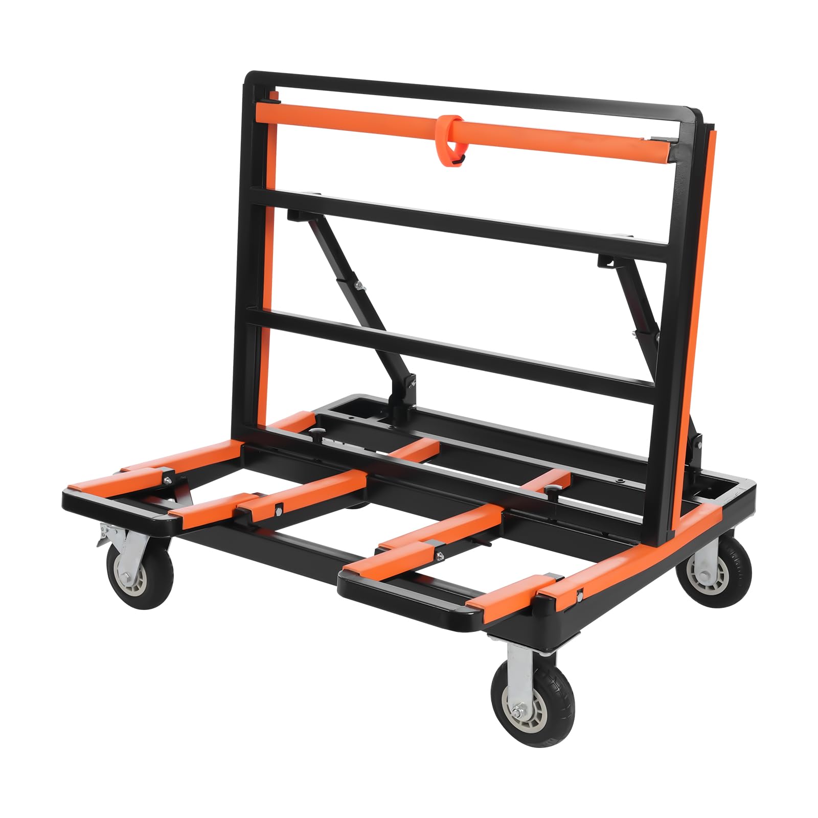INPAITOO Folding Drywall Cart 2200lbs Heavy Duty Drywall Panel Cart Drywall Dolly, Steel Panel Dolly Cart with 4 Wheels, Handling Wall Panel Cart for Rock Slabs, Drywall, Plywood| US Stock