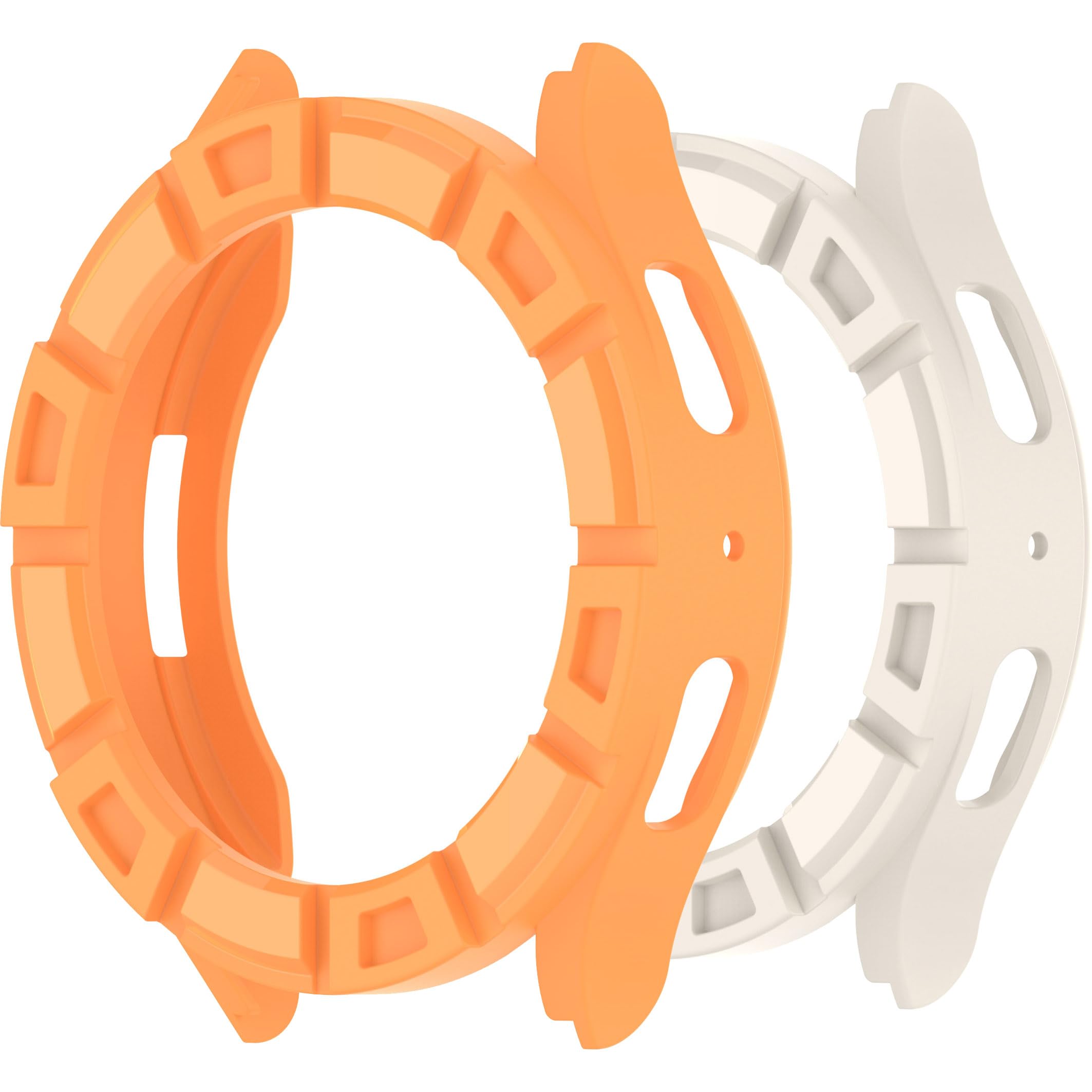 2psc Protective Case Intended for Samsung Galaxy Watch 7 44mm Smartwatch Accessories Shell Cover, Screen Protector Hollow-Coverage Bumper Armor Case