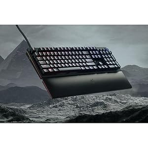 Razer Huntsman V2 Analog Gaming Keyboard: Adjustable Actuation via Analog Optical Switches - Rapid Trigger Mode - Chroma RGB Lighting - Magnetic Wrist Rest - Dedicated Media Keys & Dial - Black