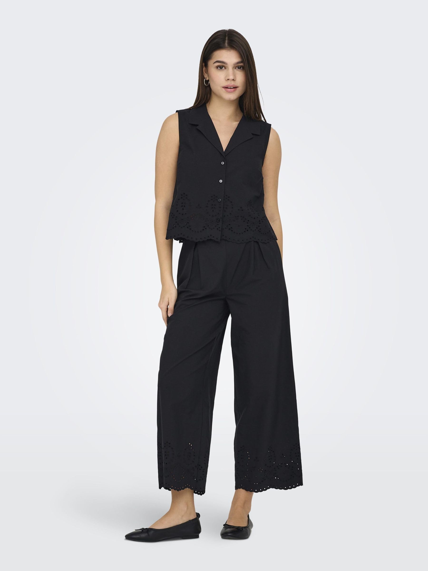 ONLY Shirt Onlroxanne SL Resort Camiseta Wvn para Mujer