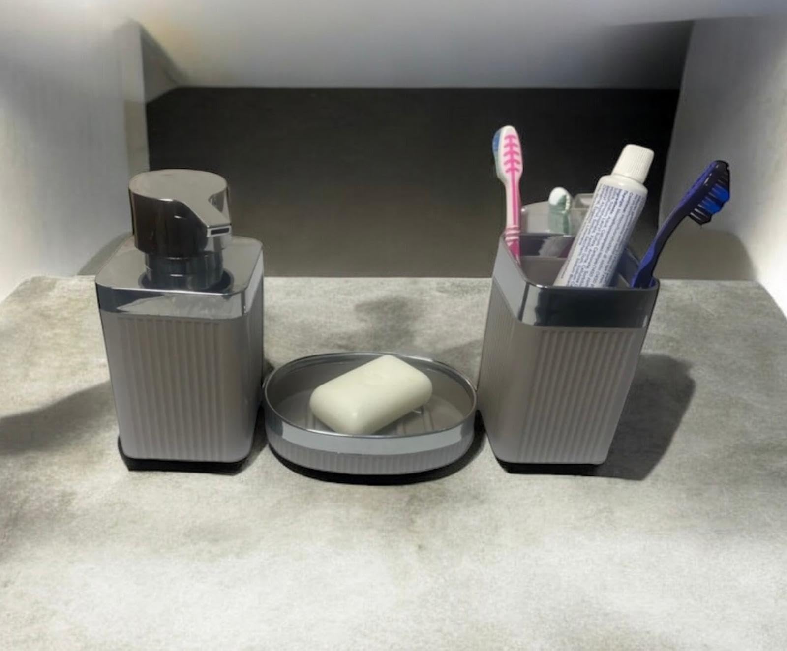 WESPA 3'lü Banyo Seti, Modern Tasarım Diş Fırçalığı, Sıvı…