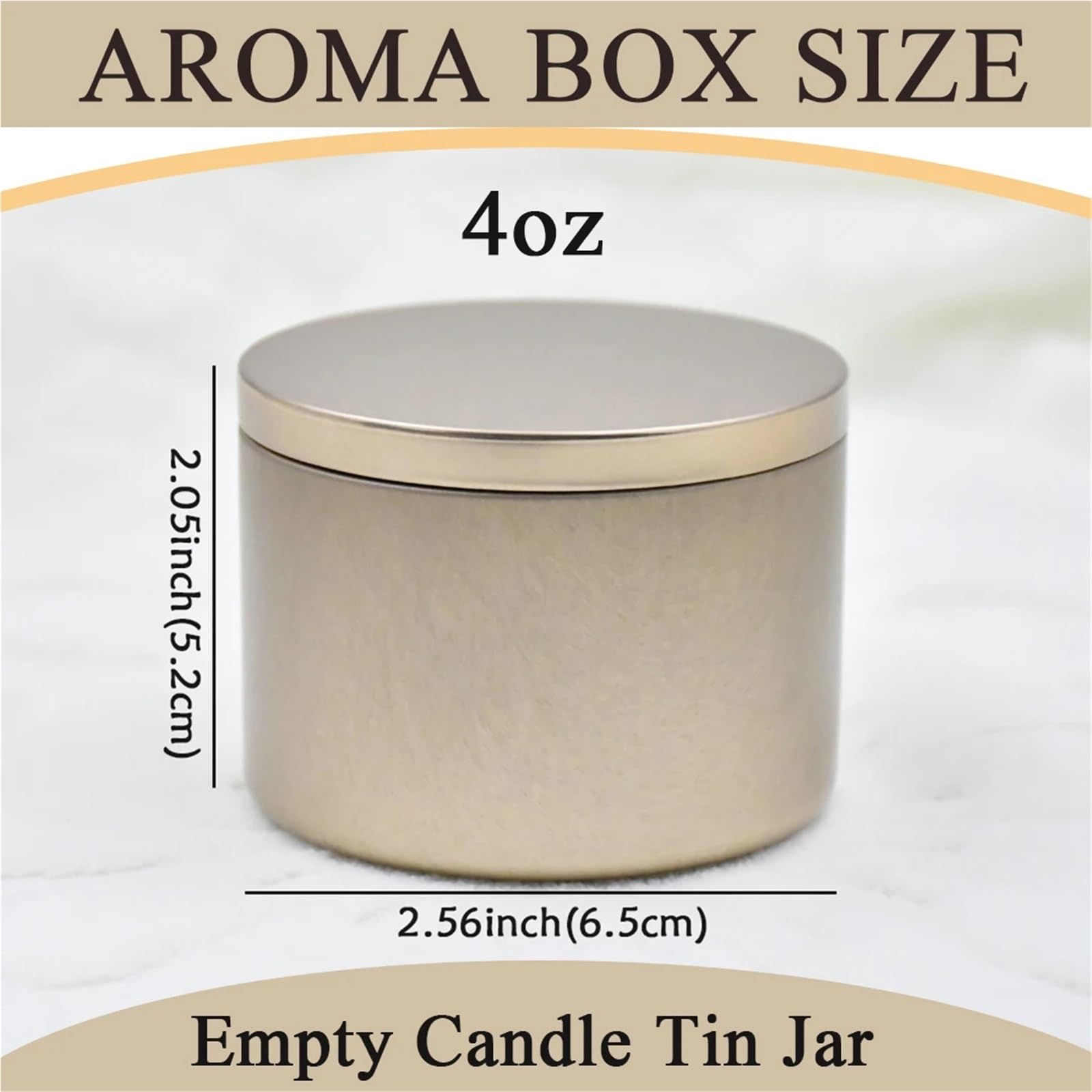 Słoiki na świece, Metalowe słoiki na świece z pokrywką 24 szt. 4 uncje/8 uncji(4oz-24pcs)