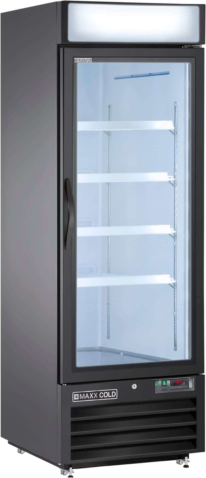 MAXX ColdMXM1-23RBHC, Merchandiser Refrigerator, Free Standing, 23 Cu. Ft - Black