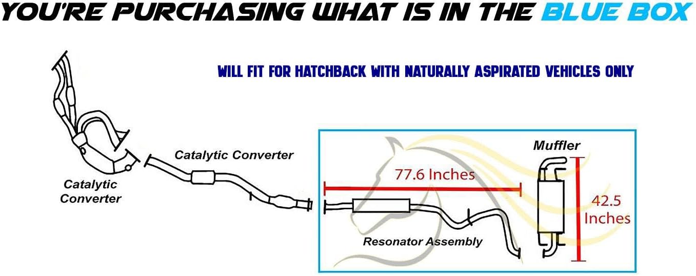 Northeastern Exhaust | Stainless Steel - Exhaust Resonator, Muffler Compatible for Subaru Impreza 2008-2011 2.5L Hatchback | Automotive Replacement Part - Includes Gaskets, Clamp, and Spring Bolt Kit