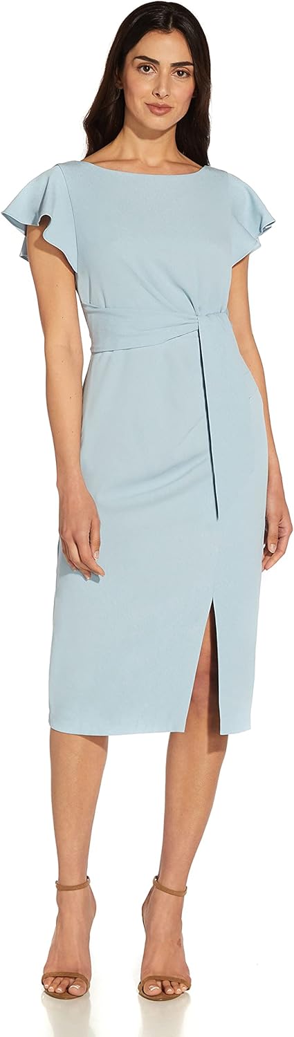 Adrianna Papell Womens Crepe Sheath Dress - Image 4
