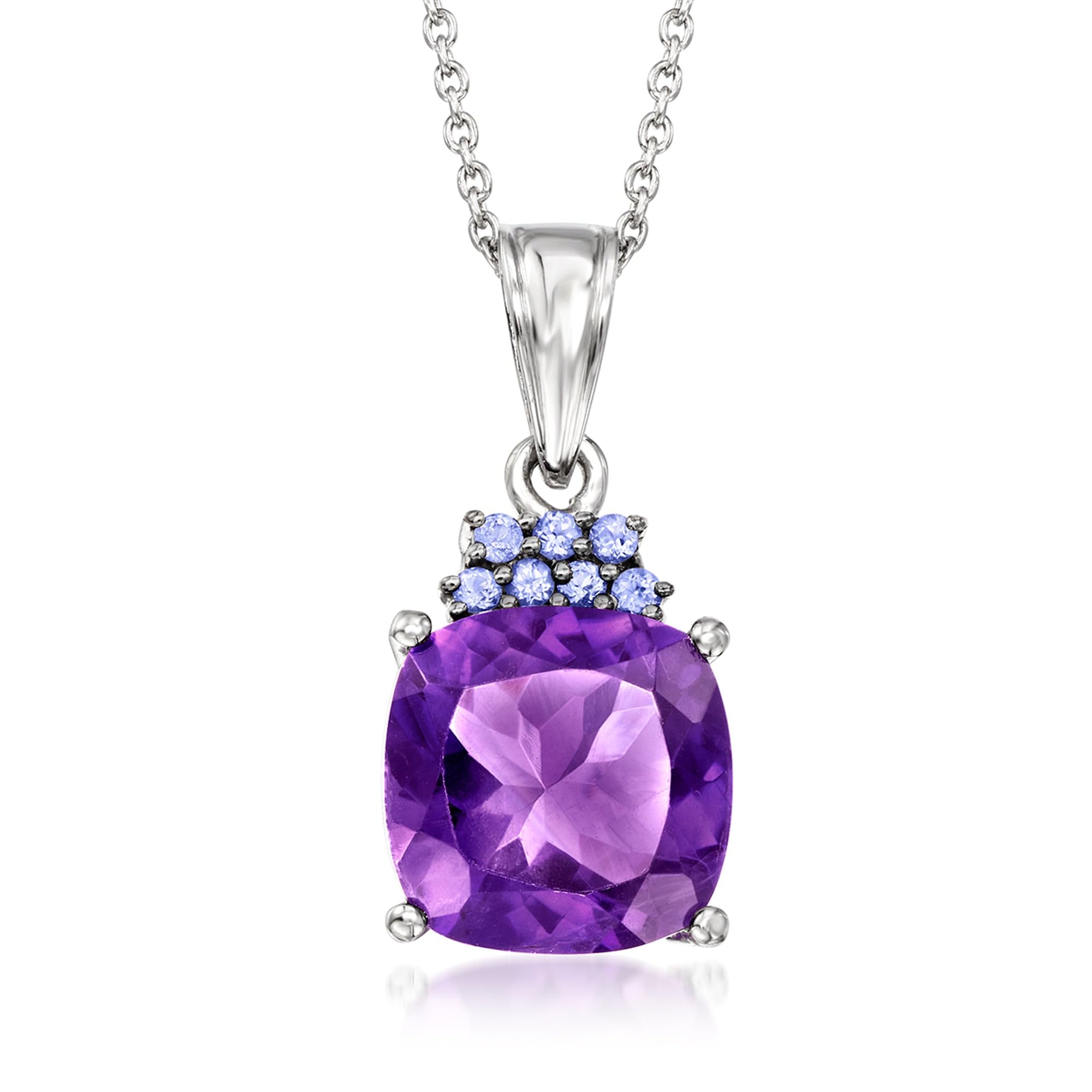 Ross-Simons Amethyst and Tanzanite Pendant Necklace