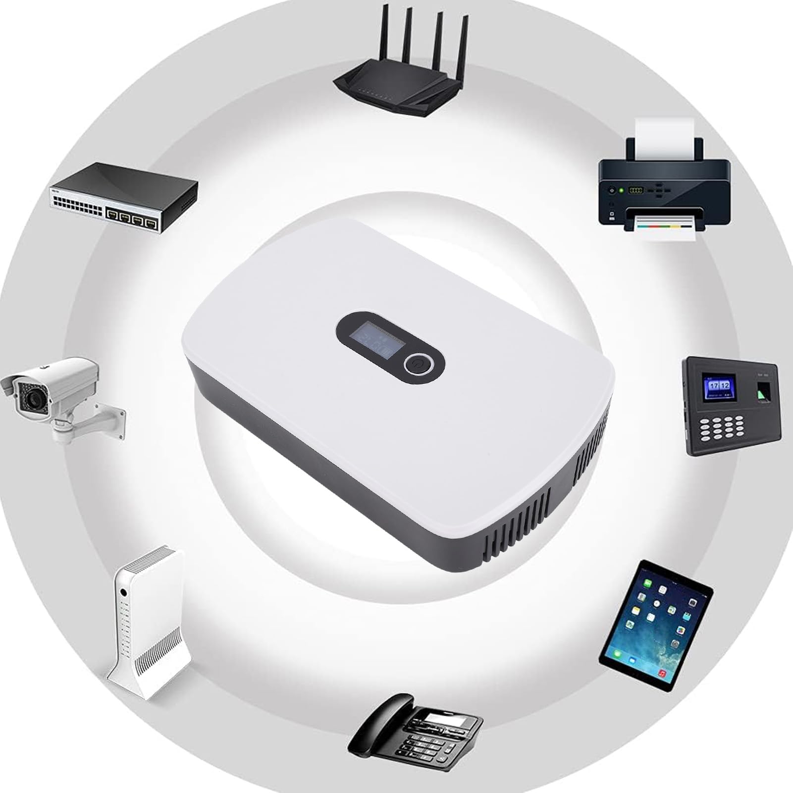Eujgoov 10400 Mini o Dużej Pojemności Mini UPS Prąd Kopii Zapasowej Zasilacz Adaptacyjny Urządzenie Prąd Wyjściowy Kamera Router Optyczny Wbudowany w Adapter POE15V (wtyczka UE)