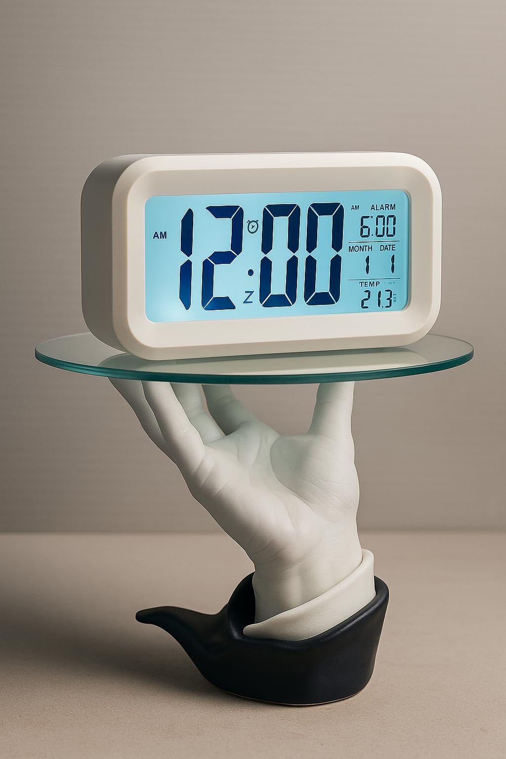 Nac Global Digital Alarm Clock with Large LED Display, Snooze & Night Light, Temperature Display, Calendar, Table Clock for Home & Office-picture-32