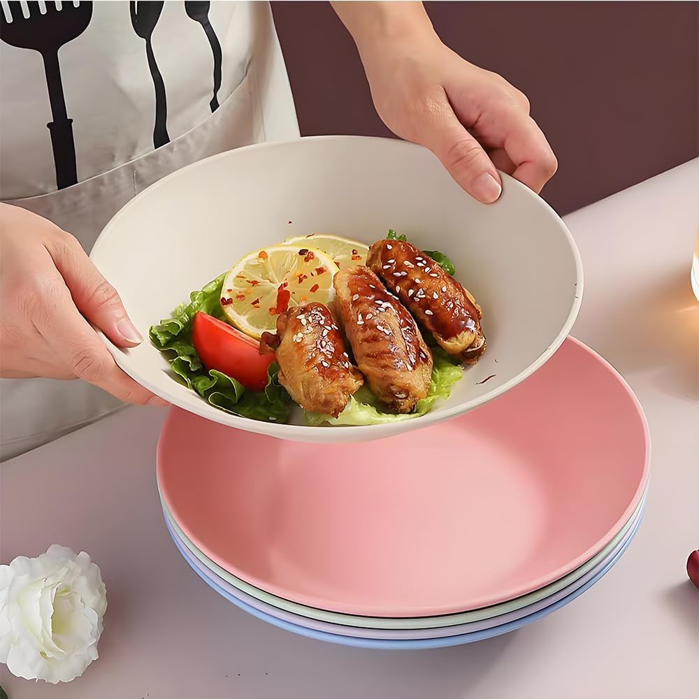 Wheat Straw Soup Bowls - Large Pasta Plates -8 Wheat Straw Soup Bowls - Large Pasta Plates -8