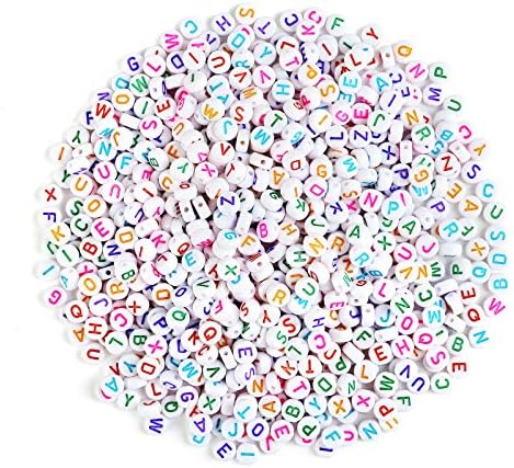 1000 Pcs Colorful Letter Beads For Bracelet Making - Alphabet Beads A-Z For DIY Jewelry Crafts