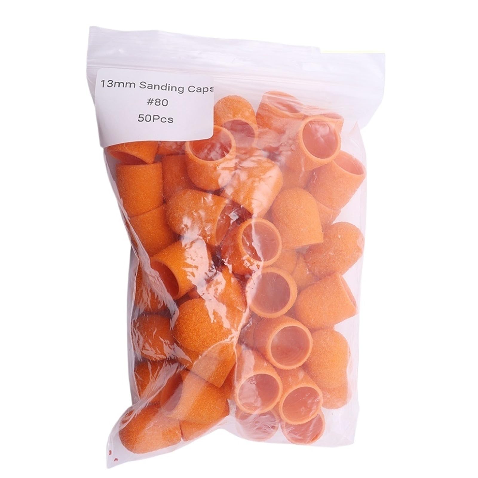 Fresas Torno Para UñAs 50 Uds. De mangas for cortaúñas de color naranja, adecuadas for removedor limas pies, pulidor manicura y pedicura para Manicura(50Pcs 13mm)