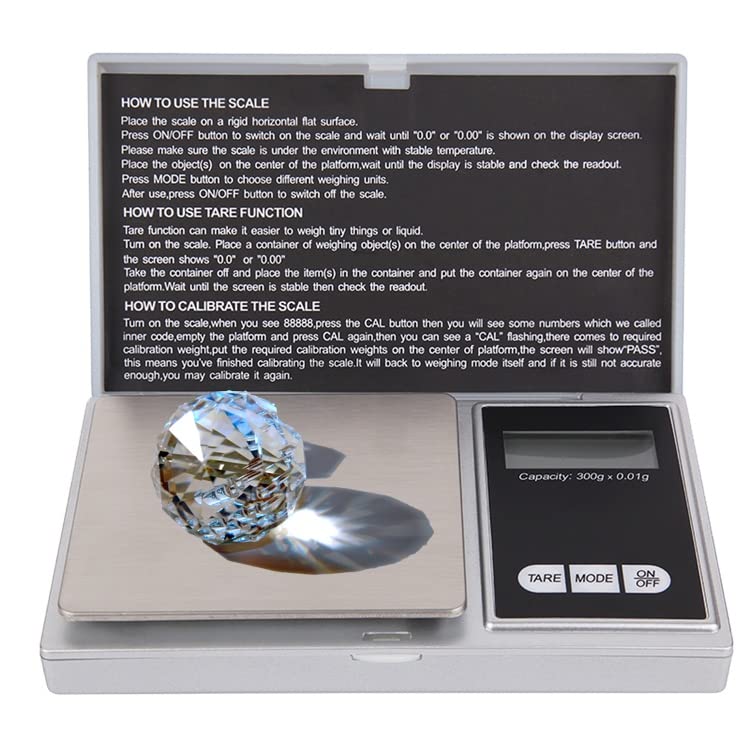 electromax Premium Digital Scales 0.01g - 200g, Digital Weighing Scales, Pocket Scales for Gold, Jewellery, Food, Coffee, Herbs, Powder with Back-lit LCD Display"Batteries Included" Seliver