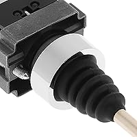 Vista 7 de Interruptor de control de palanca de mando de retorno de resorte 4 posiciones 10A 600V para panel de control industrial (metal plástico negro)