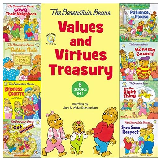 The Berenstain Bears Values and Virtues Treasury: 8 Books in 1 (Berenstain Bears/Living Lights: A Faith Story)
