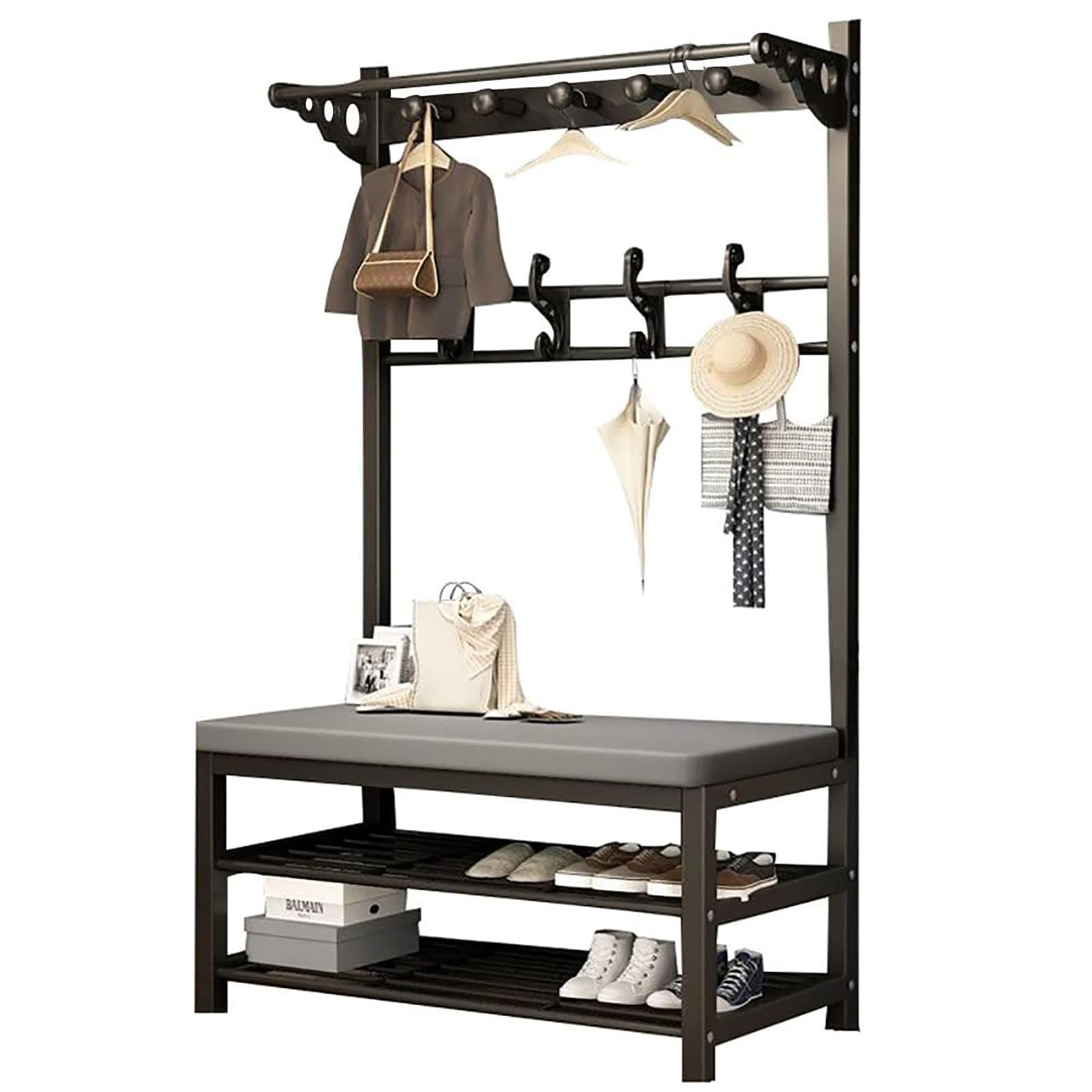 Porte-manteau sur pied solide et durable en bois noble