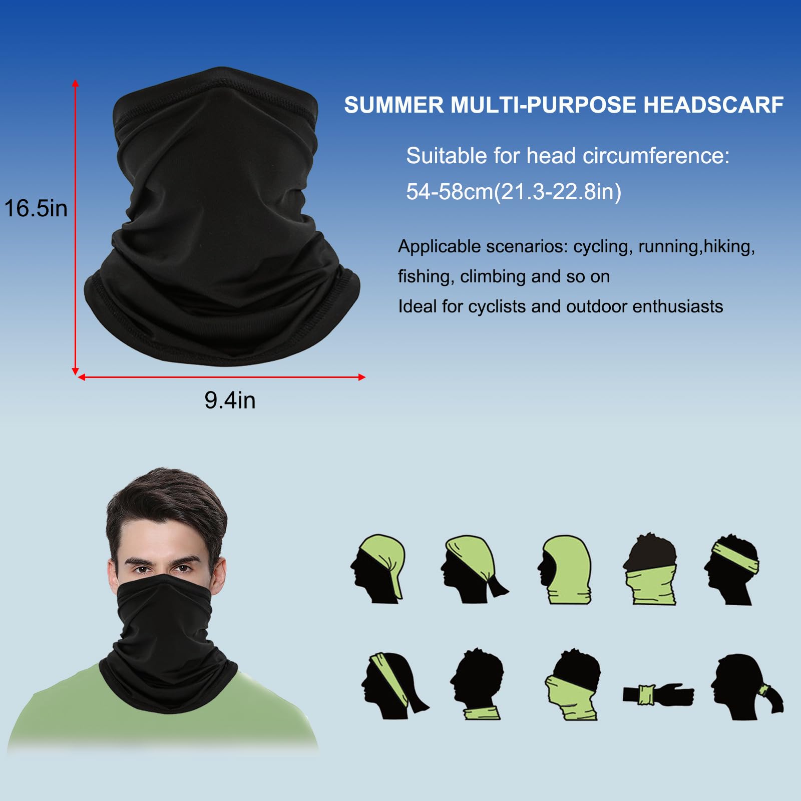 XITUADDA Dirt Bike Goggles with Neck Gaiter for Men Women Youth, Motorcycle Riding Motocross ATV Ski Goggles — view 7