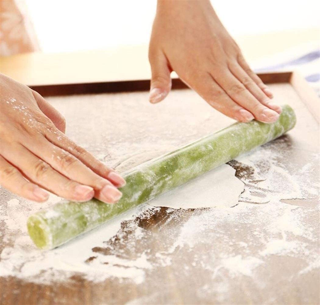 Rodillo de pastelería, rodillo de madera, Rodillo for hornear: rodillo de jade suave, ideal for fondant, masa de tarta, galletas, pasteles, pasta y masa de pizza.