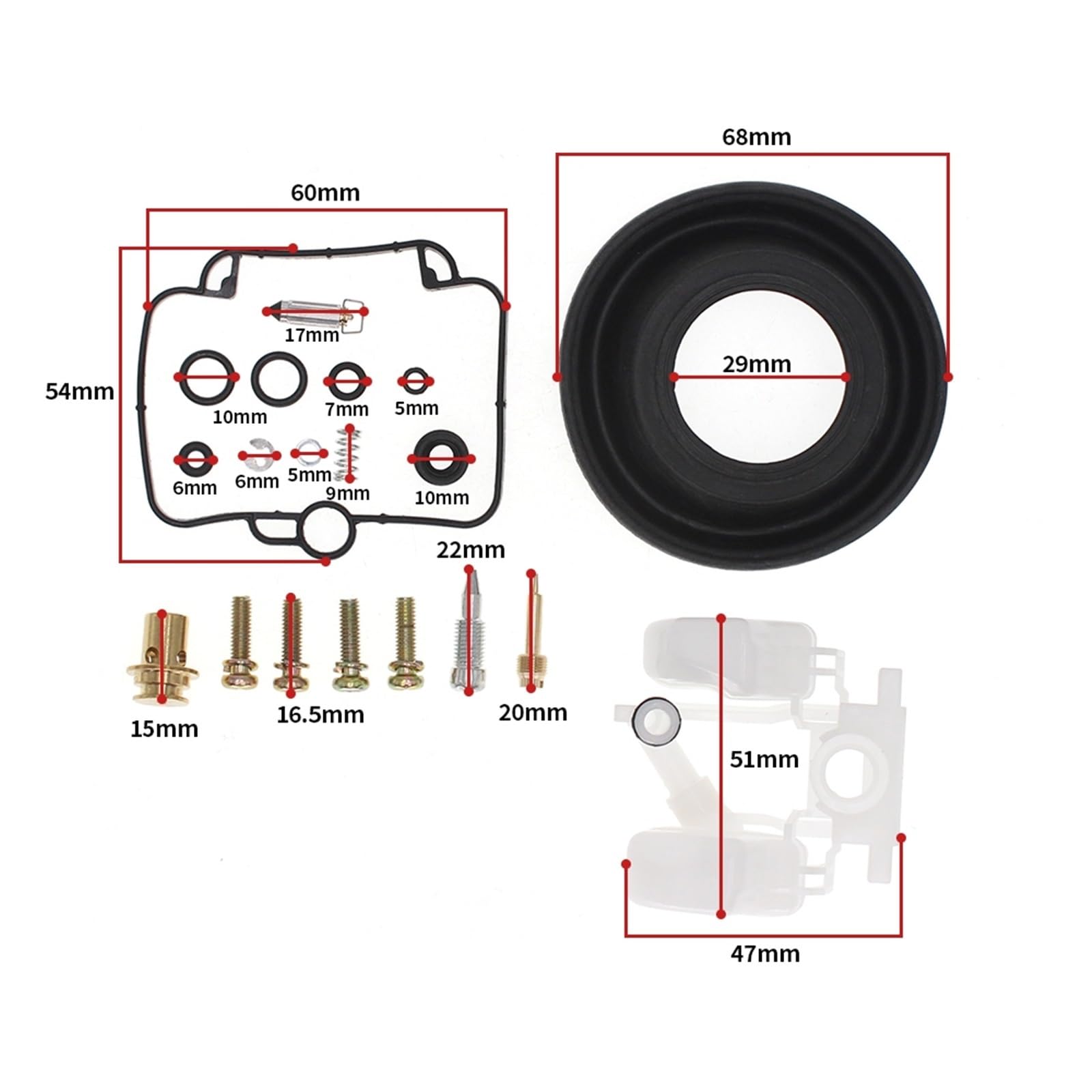 para Suzuki Katana 750 GSX750F 1989 1990 1991 1992 1993 1994 1995 1996 1997 4 Juegos Kit De Reparación Carburador Y Reconstrucción