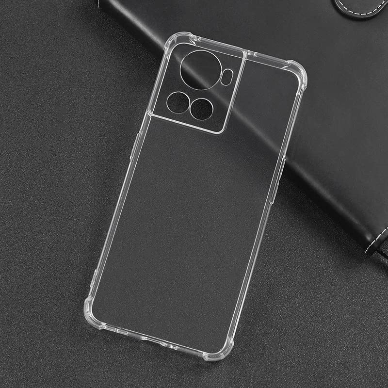 Image of for Back Case Cover Bumper Flexible Silicone Transparent Back Cover for Oneplus 10R - Transparent