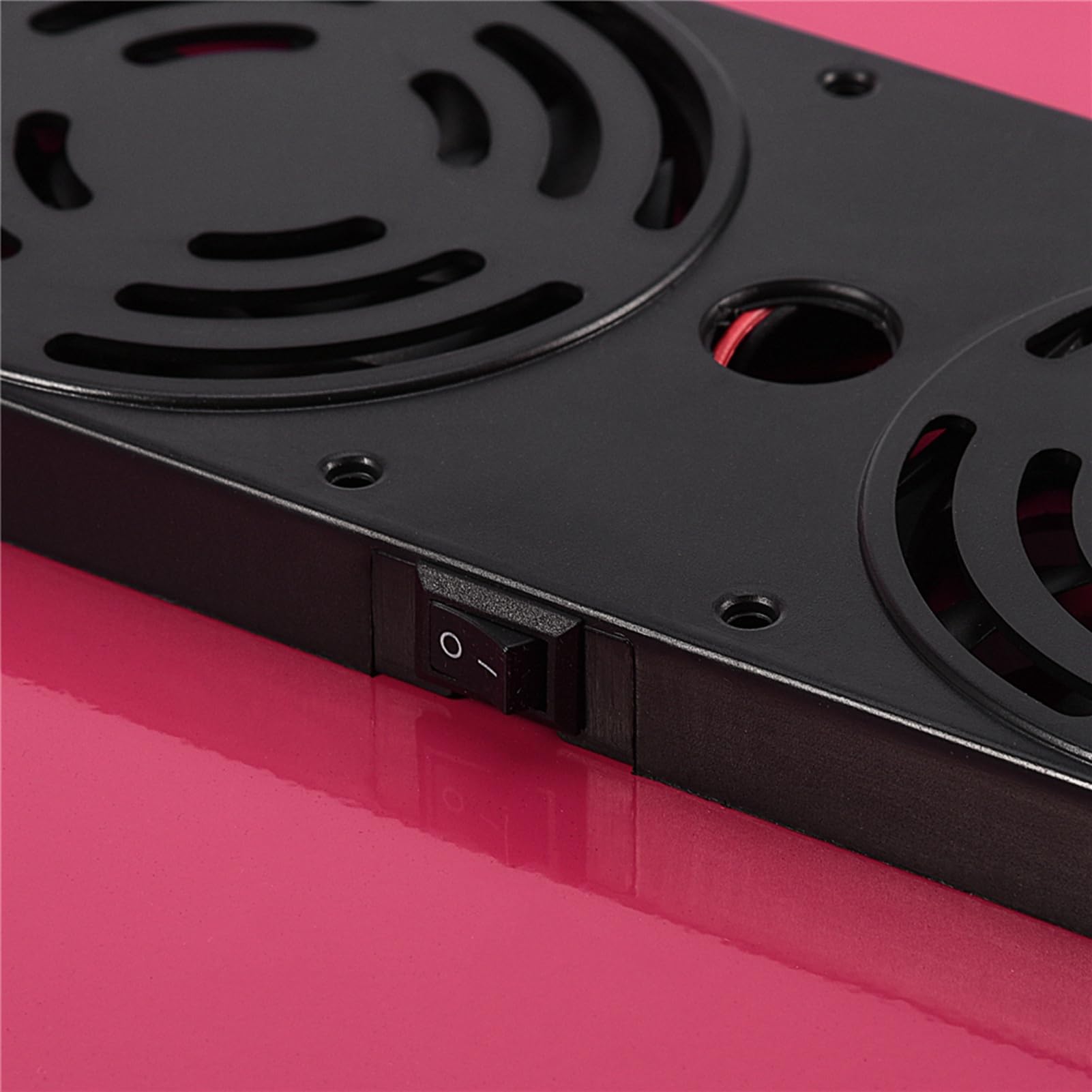 SIXRUN Supporto per Laptop Regolabile con Ventole di Raffreddamento per Uso Domestico e in Ufficio Design Leggero e Pieghevole per Laptop Fino a 17" (Rosa rossa)