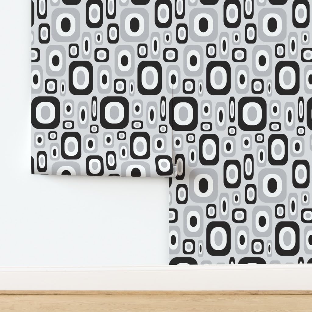 Peel & Stick Wallpaper 3ft x 2ft - Mod Modern Trendy Retro Mid Century Custom Removable Wallpaper by Spoonflower