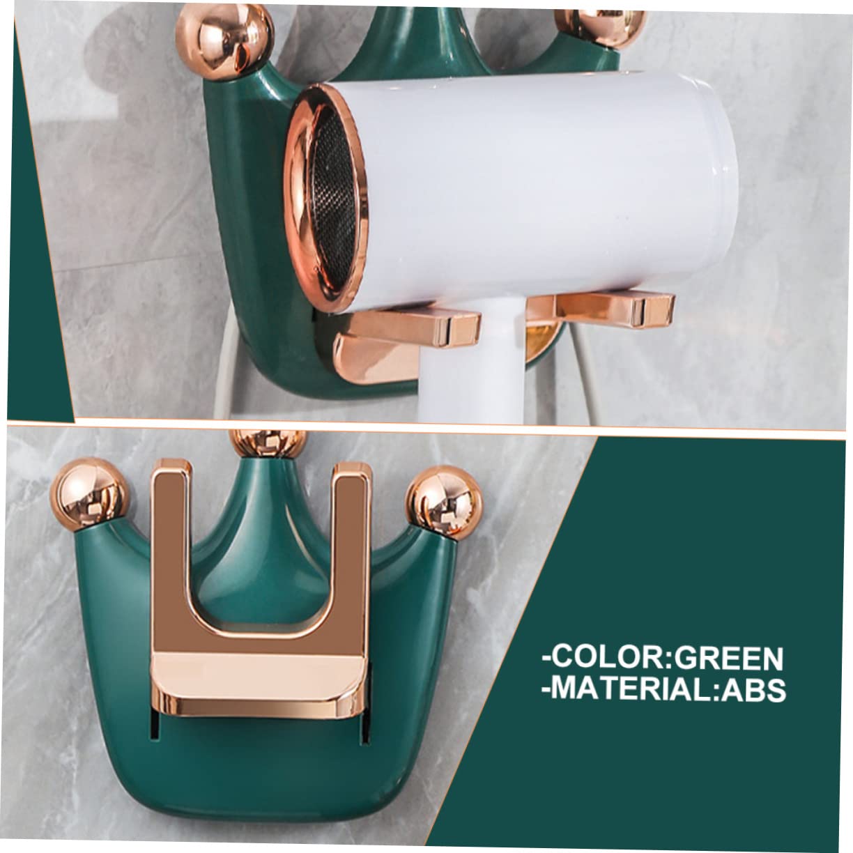 VALICLUD 2 Stück Blow Dryer Halterung Bohren Wandmontierter Fönhalter im Kronendesign aus Rostfreiem zur Aufbewahrung von Haartrockner und Stylingwerkzeugen Platzsparend und Elegant für