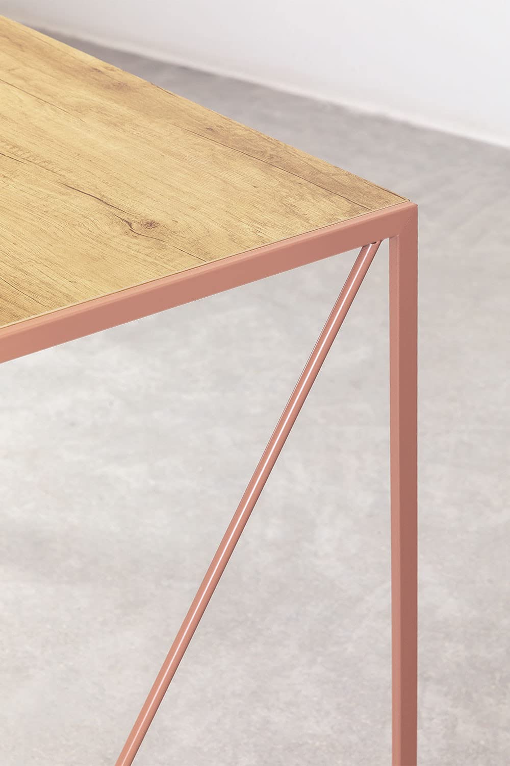 SKLUM Escritorio Plegable Rectangular en MDF y Metal (100x50 cm) Andra MDF - Metal Maquillaje