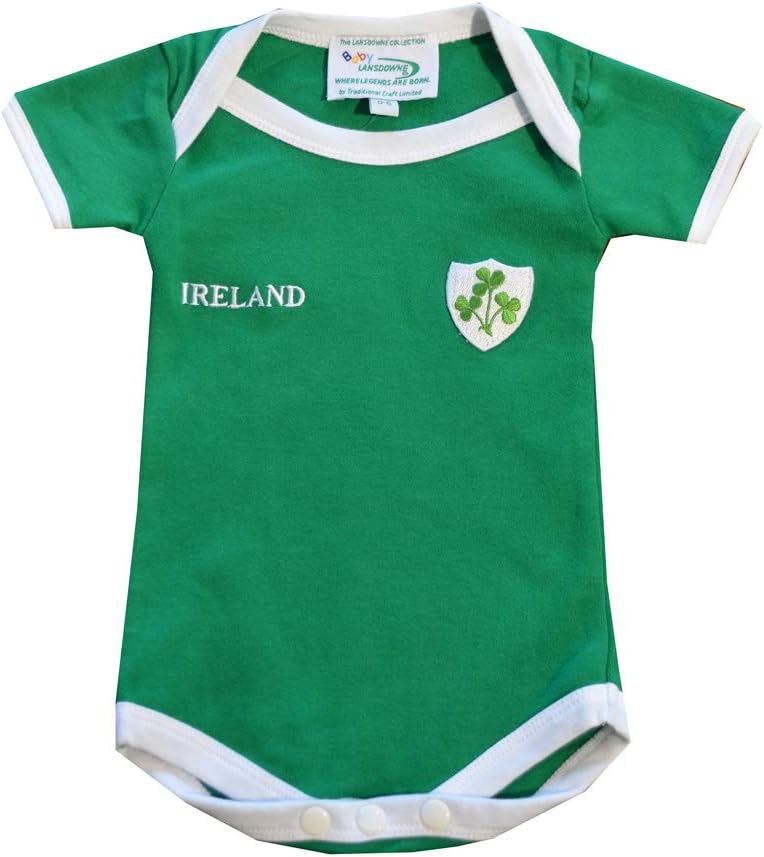 Ireland Rugby Vest Designed With A Small Ireland Print And Shamrock Badge, Green ,6-12 Months