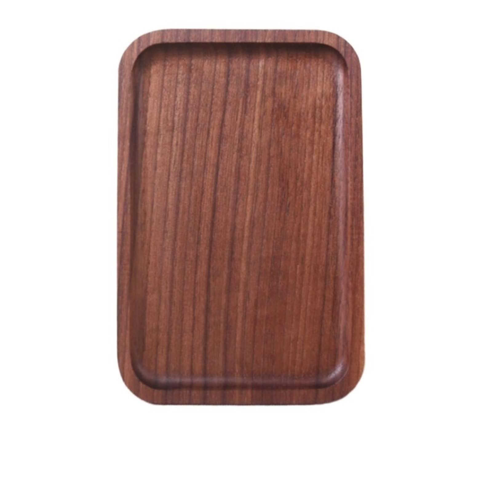 JINGYAN Vassoi per la colazione Wooden Round/Rectangular Serving Tray Wood Plate Tea Dishe Drink Platter Food Plate Beef Steak Fruit Snack Tray Kitchen Utensils