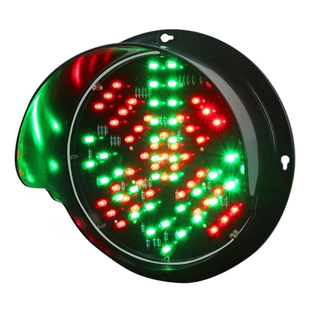 YushenFu 2 In 1 Waterproof Signal Light Outdoor Traffic Indicators Lights, 8Inch LED Traffic Light Red “X” Green Arrow Style, For Driving School, Road Safey(Size:12v PNP)
