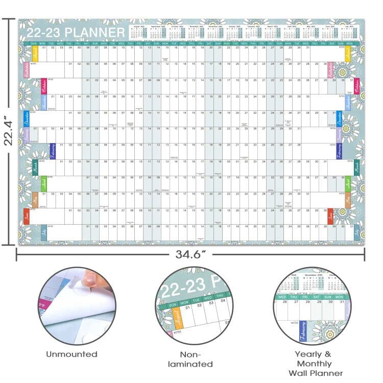Buy Wall Planner 20222023 Academic Wall Planner 2022/2023 from Aug