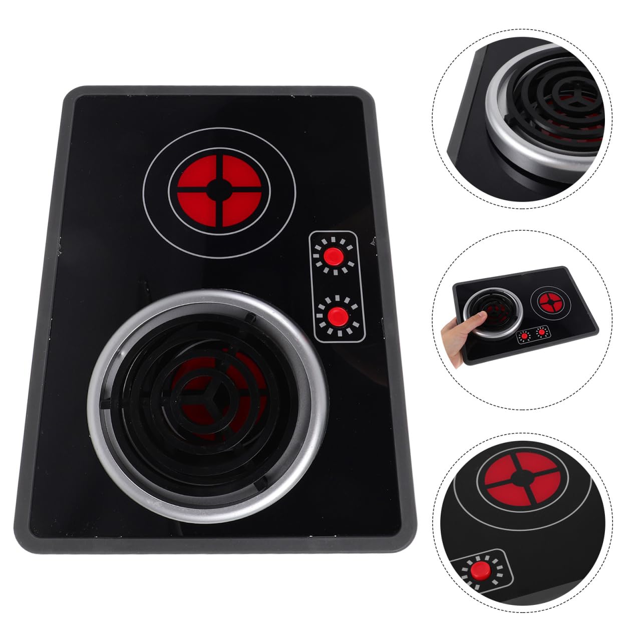 Toyvian 1 Set Kids Kitchen Stove Toy: Luminous Induction Cooker, Pretend Play Game Kitchen Accessory - Image 2