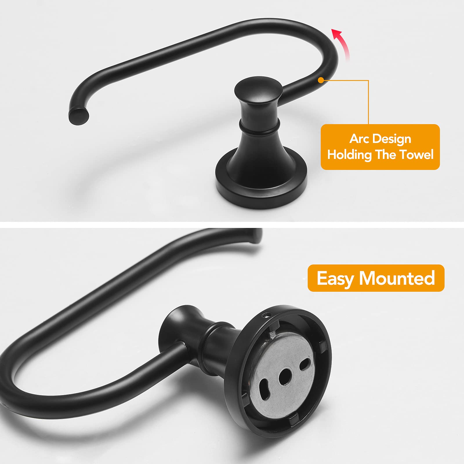 Bath Toilet Paper Holder Stand- Modern Tissue Roll Holder Standing with Balanced Base, Rustproof