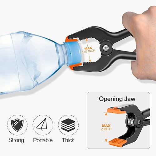 Miniatura 3 de EMART Paquete de 12 abrazaderas de resorte resistentes de 4.5 pulgadas, clips profesionales de plástico para telón de fondo para estudio de