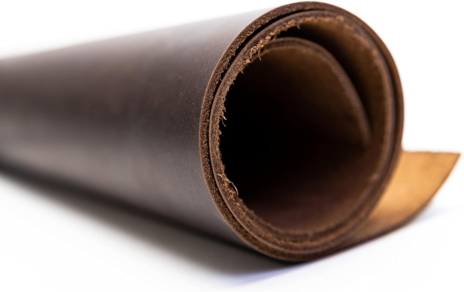 SLC Full Grain 2mm Dark Brown 12" x 24" Oil Tanned Leather Pre-Cut Sheet for Leather Craft Projects