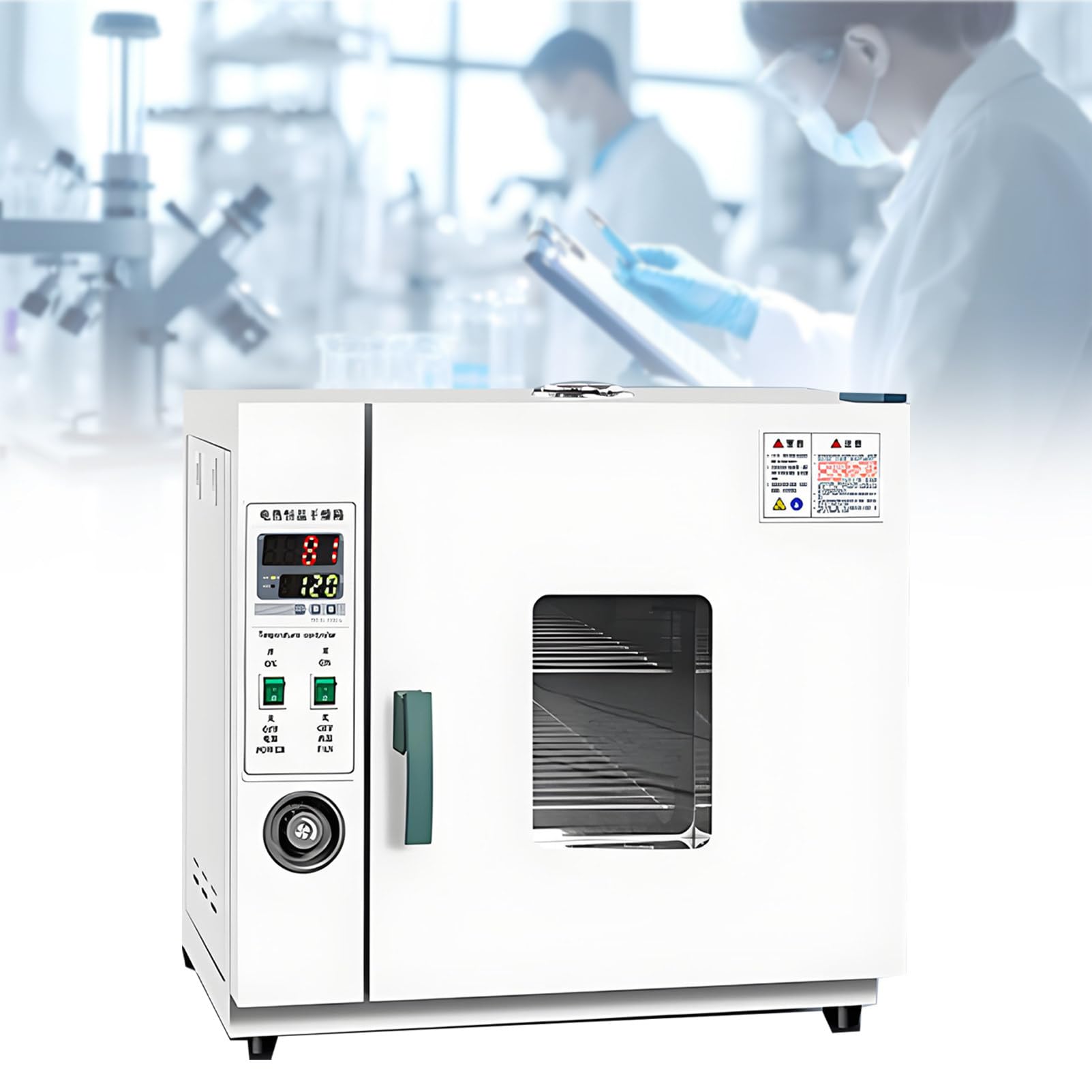 Laboratoryjny piec do suszenia próżniowego, regulowana prędkość wentylatora, 50-300℃, 16 l, do ogrzewania w laboratoriach