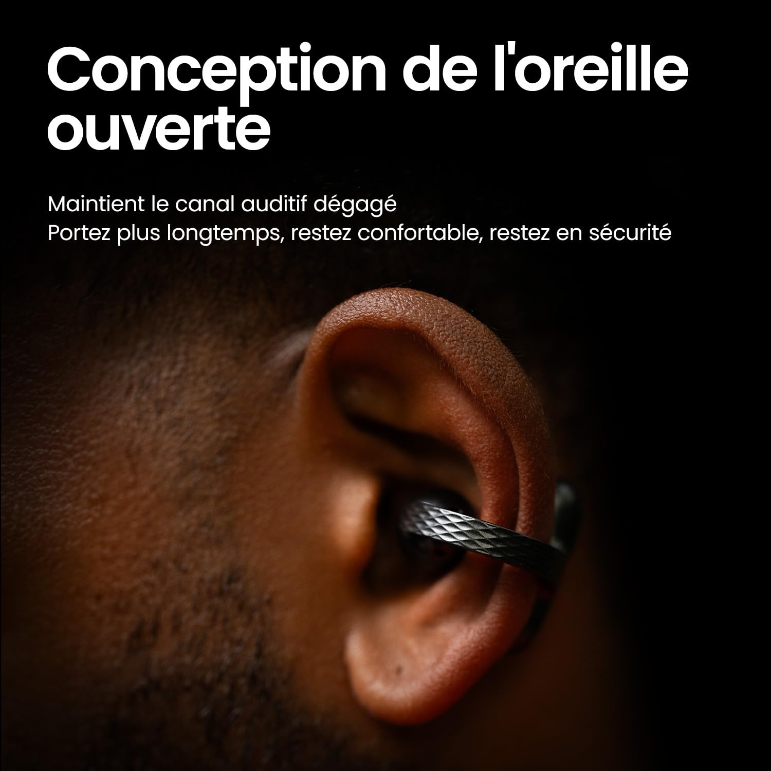 Amazfit Up OWS Casque Bluetooth 5.3, Écouteurs Ouverts sans Fil avec Contrôle Tactile, IPX4 Résistants à l’Eau et à la Transpiration, Réduction du Bruit AI, pour Le Sport, Running et Entraînement