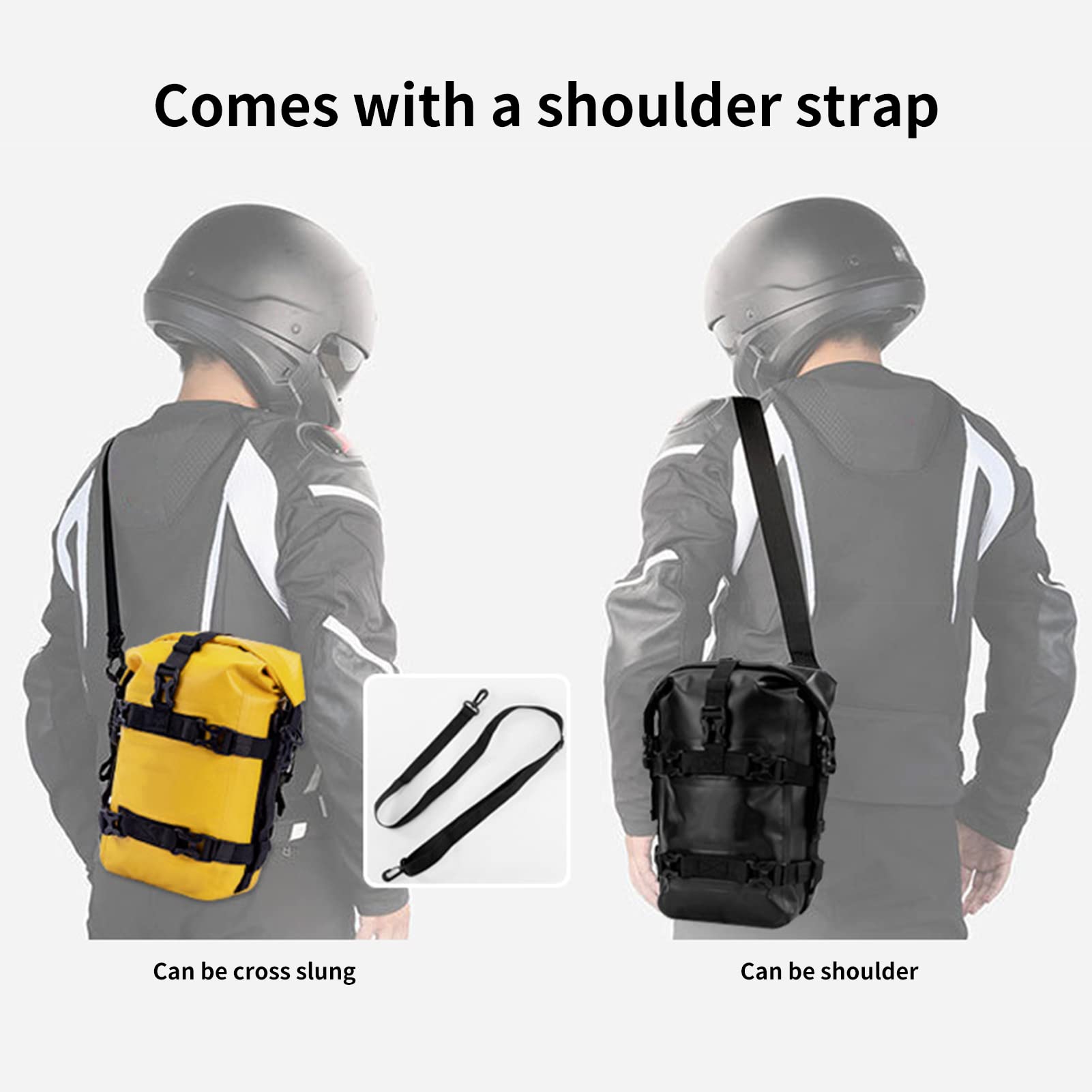 Borsa per Telaio paraurti Moto Laterale 8 Litri Impermeabile Tracolla Spalla